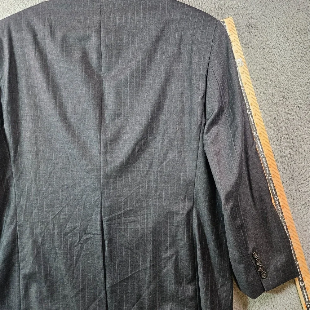 Lauren Ralph Lauren 48R Wool Suit‎ Blazer Sport Coat Men Gray Pinstriped